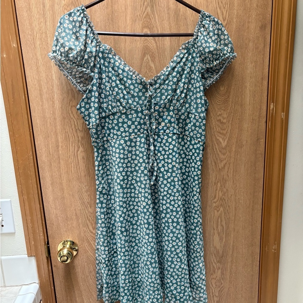 Wallflower Green and White Patterned Dress